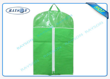Pli écologique en bas non des sacs de vêtement de tirette de sacs de textile tissé recyclables